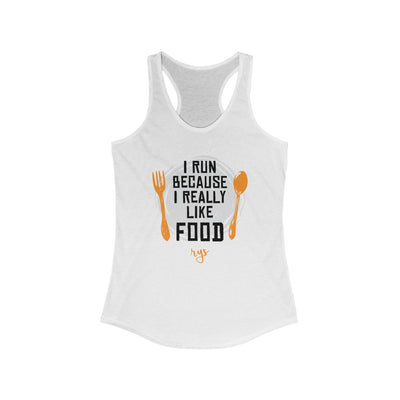 Run For Food Women's Racerback Tank