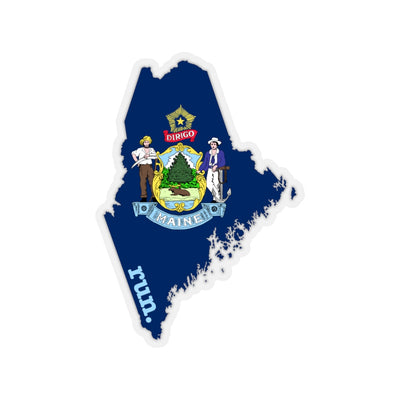 Run Maine Stickers (Flag)