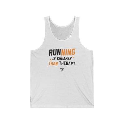 Running Is Cheaper Than Therapy Men's / Unisex Tank Top