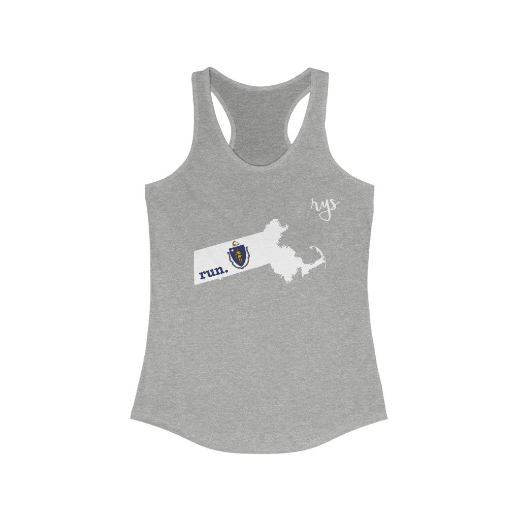 Run Massachusetts Women's Racerback Tank (Flag)
