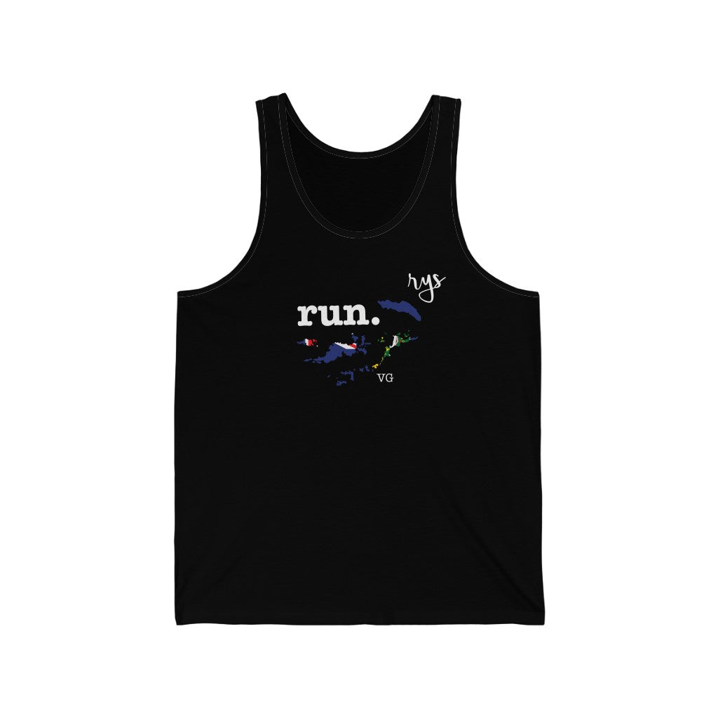 Run British Virgin Islands Men's / Unisex Tank Top (Flag)