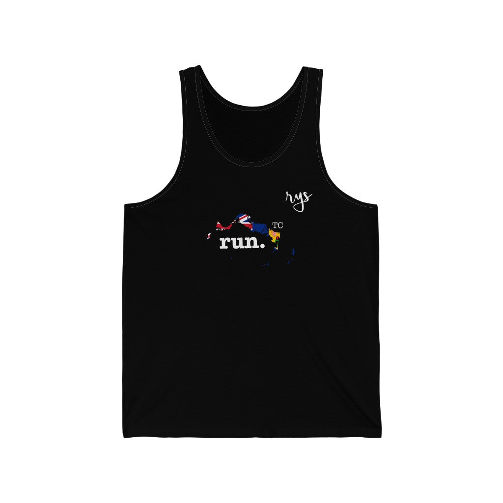 Run Turks Caicos Men's / Unisex Tank Top (Flag)