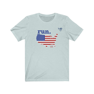 Run United States Men's / Unisex T-Shirt (Flag)