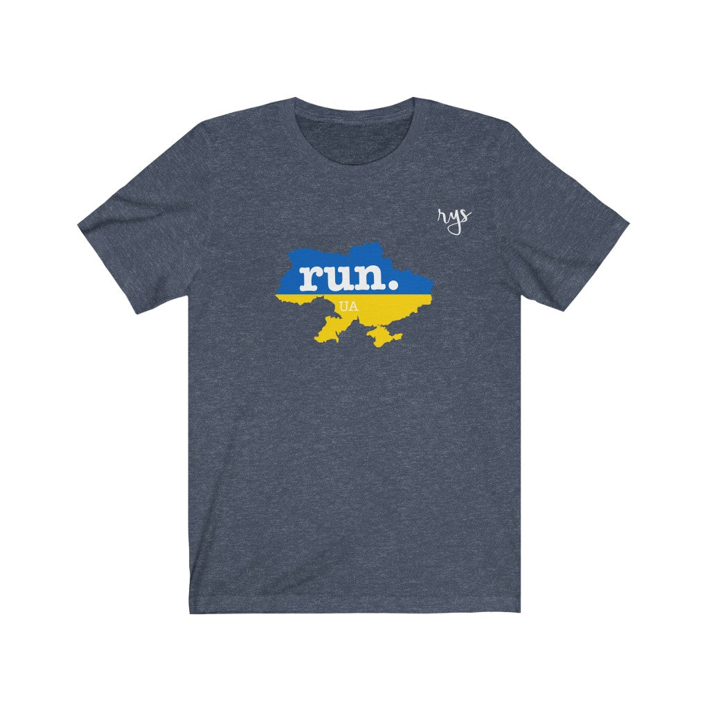 Run Ukraine Men's / Unisex T-Shirt (Flag)