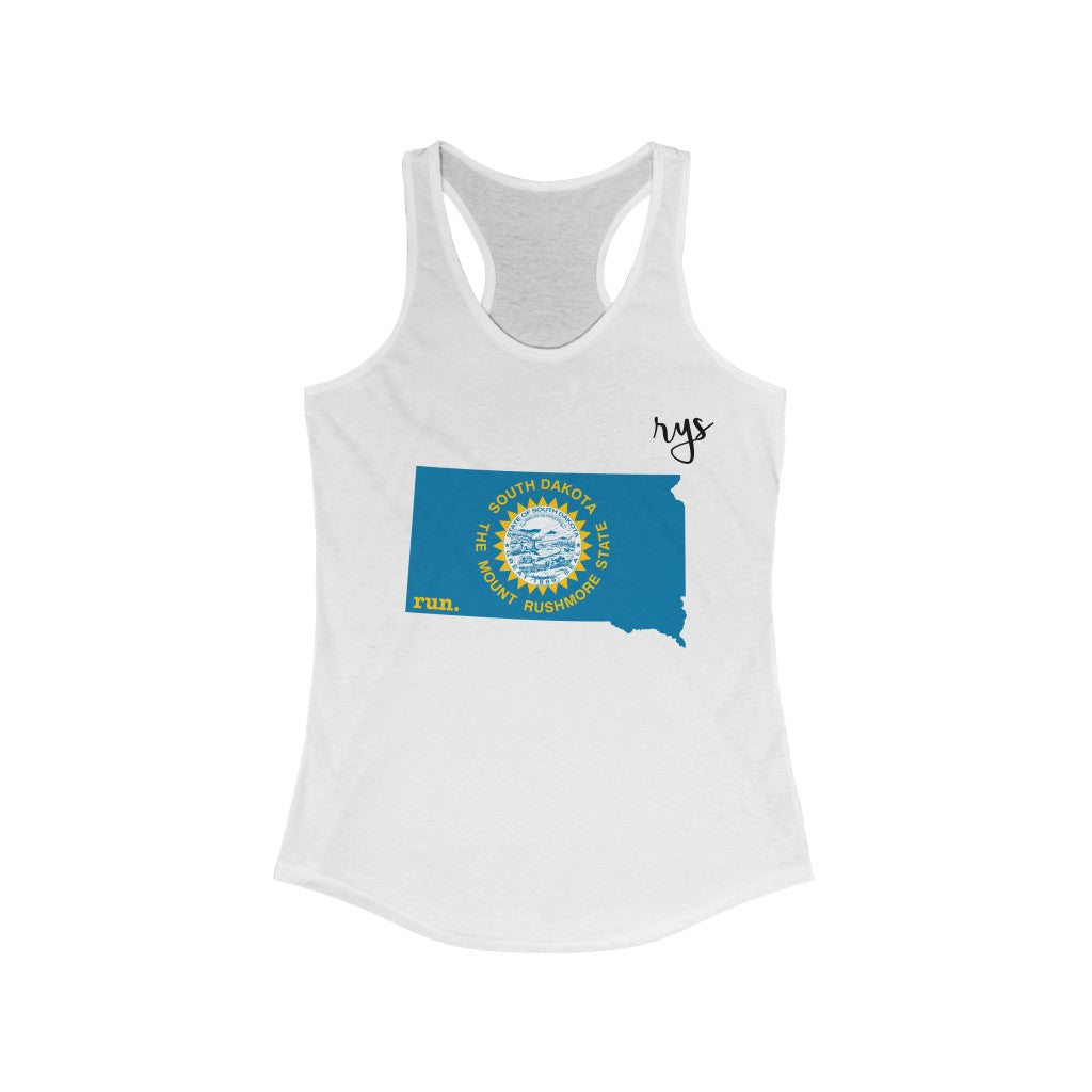 Run South Dakota Women's Racerback Tank (Flag)