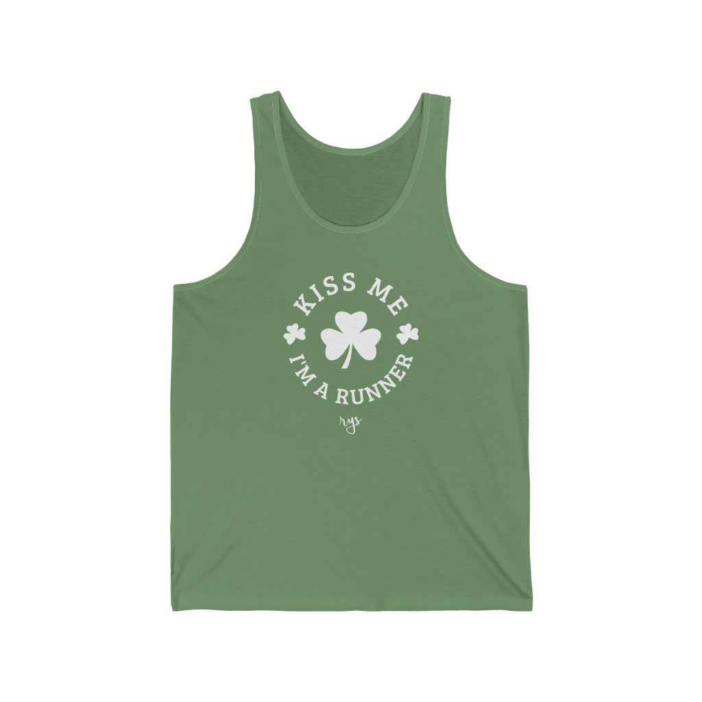 Kiss Me I m A Runner Men's / Unisex Tank Top