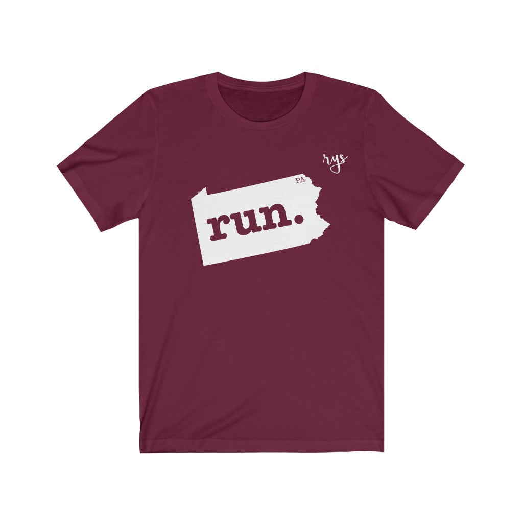 Run Pennsylvania Men's / Unisex T-Shirt (Solid)