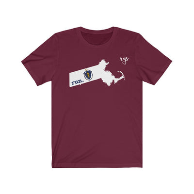 Run Massachusetts Men's / Unisex T-Shirt (Flag)