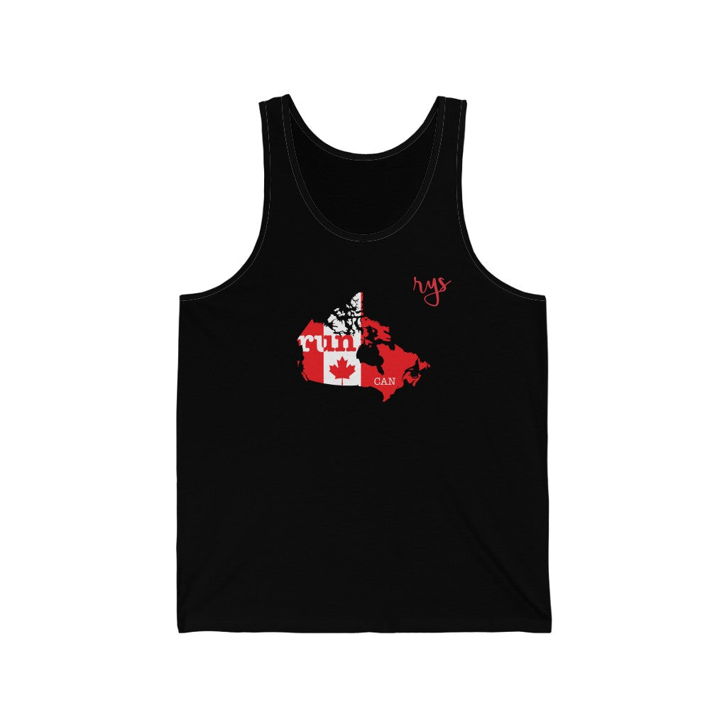 Run Canada Men's / Unisex Tank Top (Flag)
