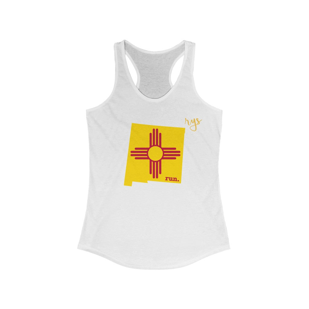 Run New Mexico Women's Racerback Tank (Flag)