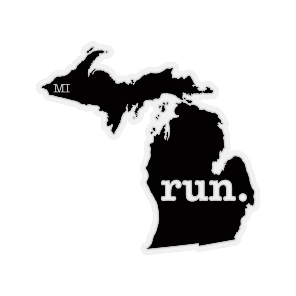 Run Michigan Stickers (Solid)