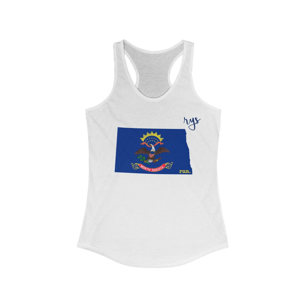 Run North Dakota Women's Racerback Tank (Flag)