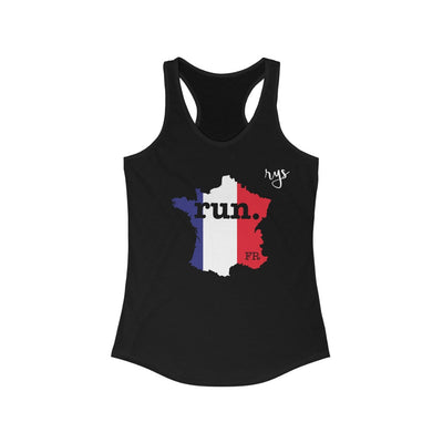 Run France Women's Racerback Tank (Flag)