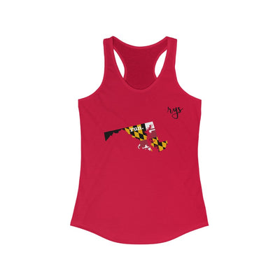 Run Maryland Women's Racerback Tank (Flag)