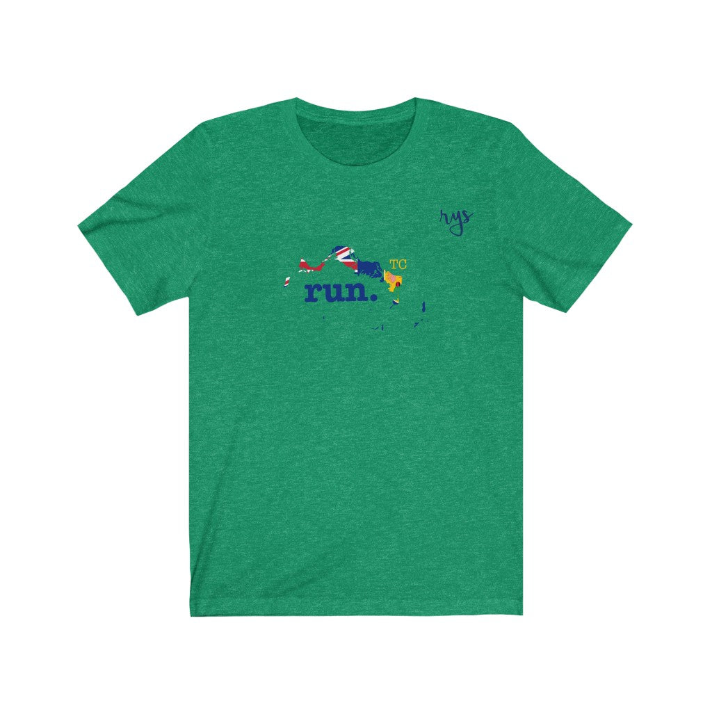 Run Turks Caicos Men's / Unisex T-Shirt (Flag)