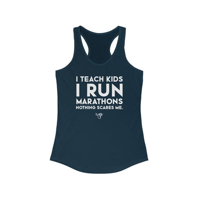 Teach Kids Run Marathons Women's Racerback Tank