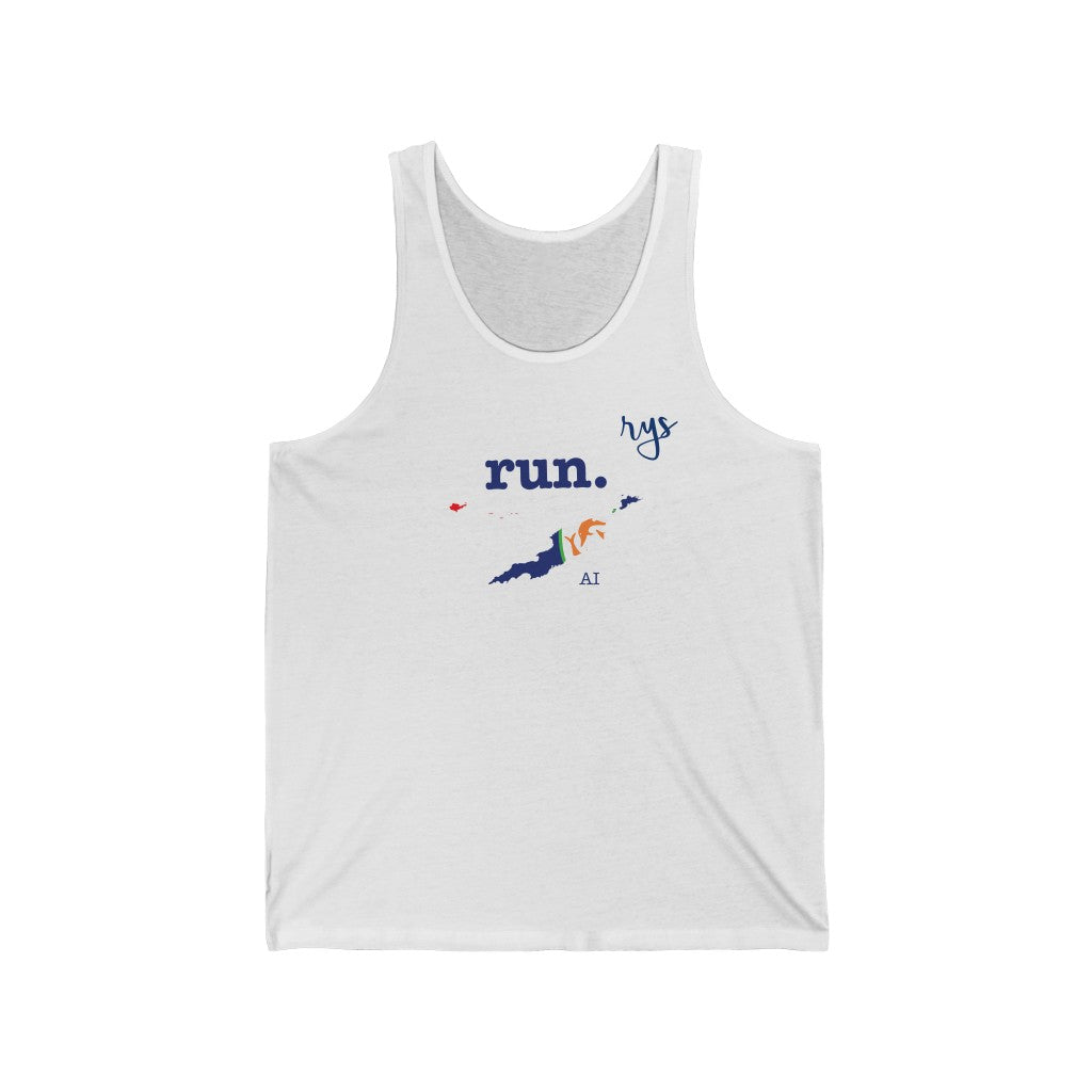 Run Anguilla Men's / Unisex Tank Top (Flag)