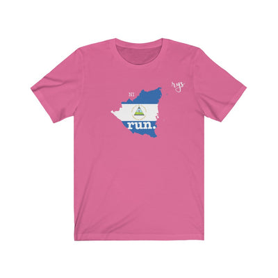 Run Nicaragua Men's / Unisex T-Shirt (Flag)