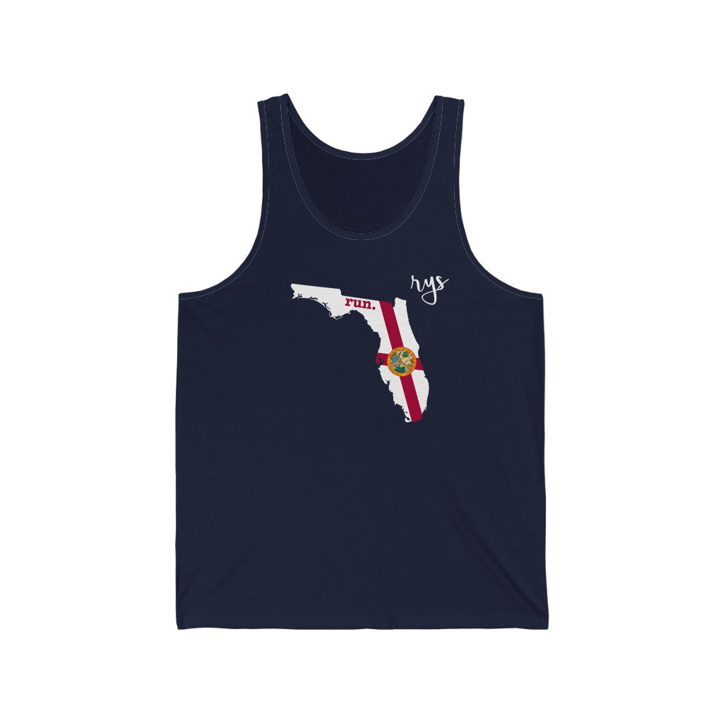 Run Florida Men's / Unisex Tank Top (Flag)