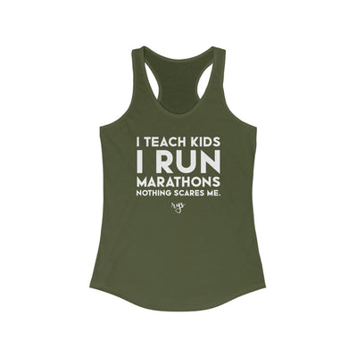 Teach Kids Run Marathons Women's Racerback Tank