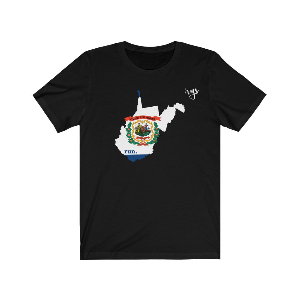 Run West Virginia Men's / Unisex T-Shirt (Flag)