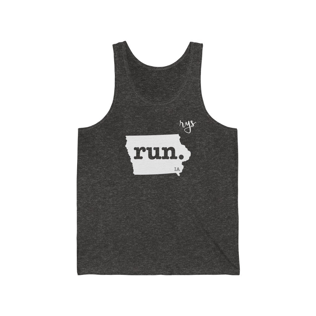 Run Iowa Men's / Unisex Tank Top (Solid)