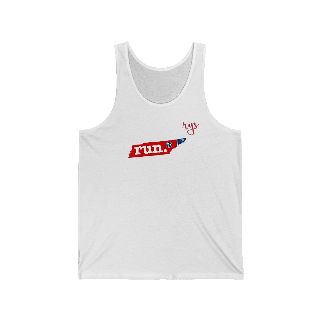 Run Tennessee Men's / Unisex Tank Top (Flag)