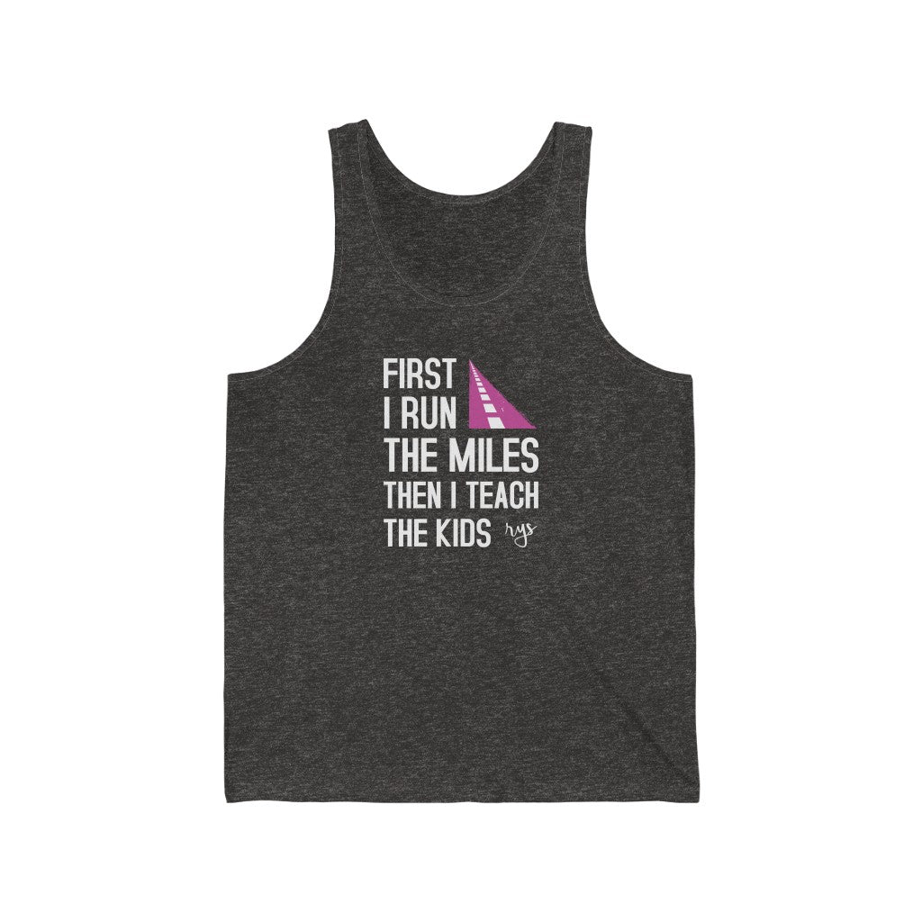Run Miles Teach Kids Men's / Unisex Tank Top