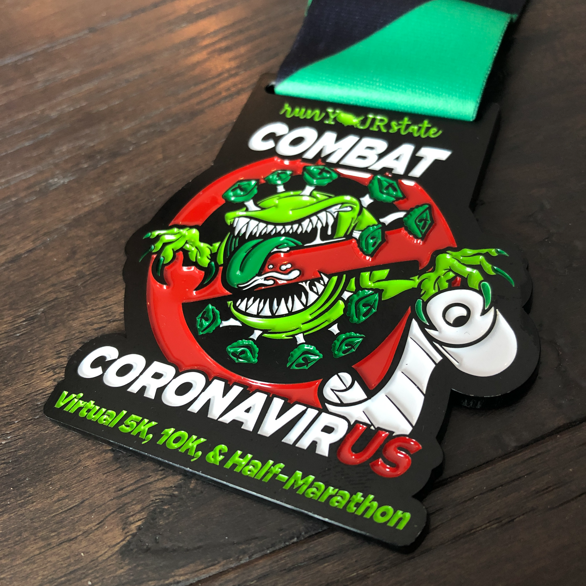 Combat Coronavirus - Virtual Race Medal