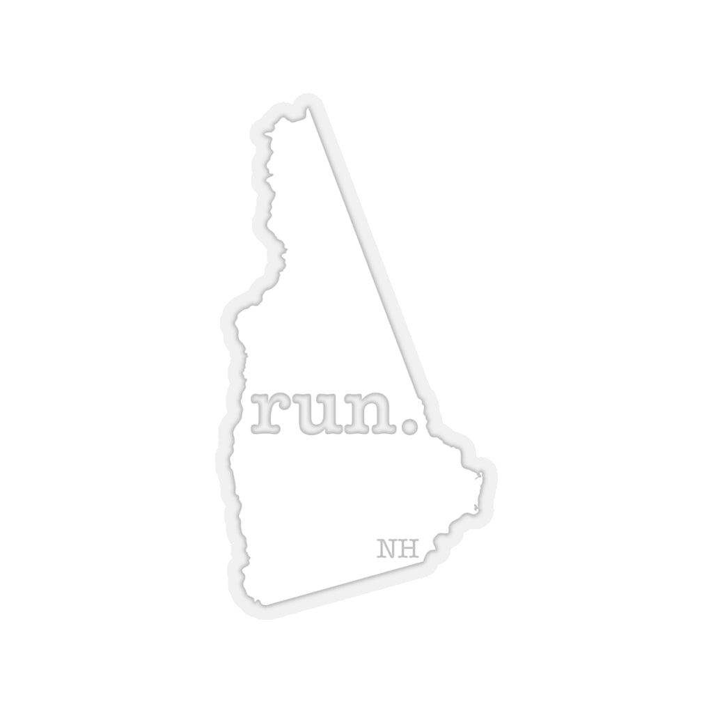 Run New Hampshire Stickers (Solid)