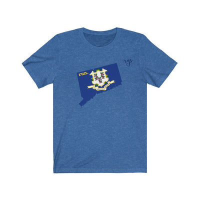 Run Connecticut Men's / Unisex T-Shirt (Flag)