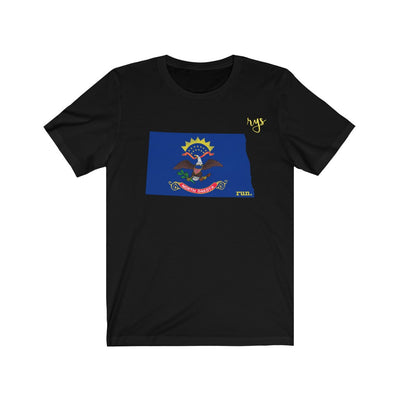 Run North Dakota Men's / Unisex T-Shirt (Flag)