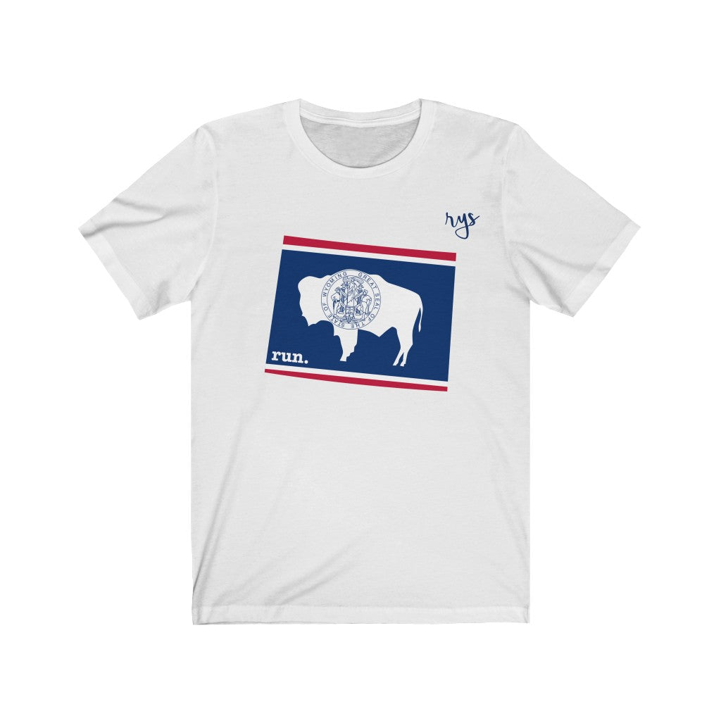 Run Wyoming Men's / Unisex T-Shirt (Flag)