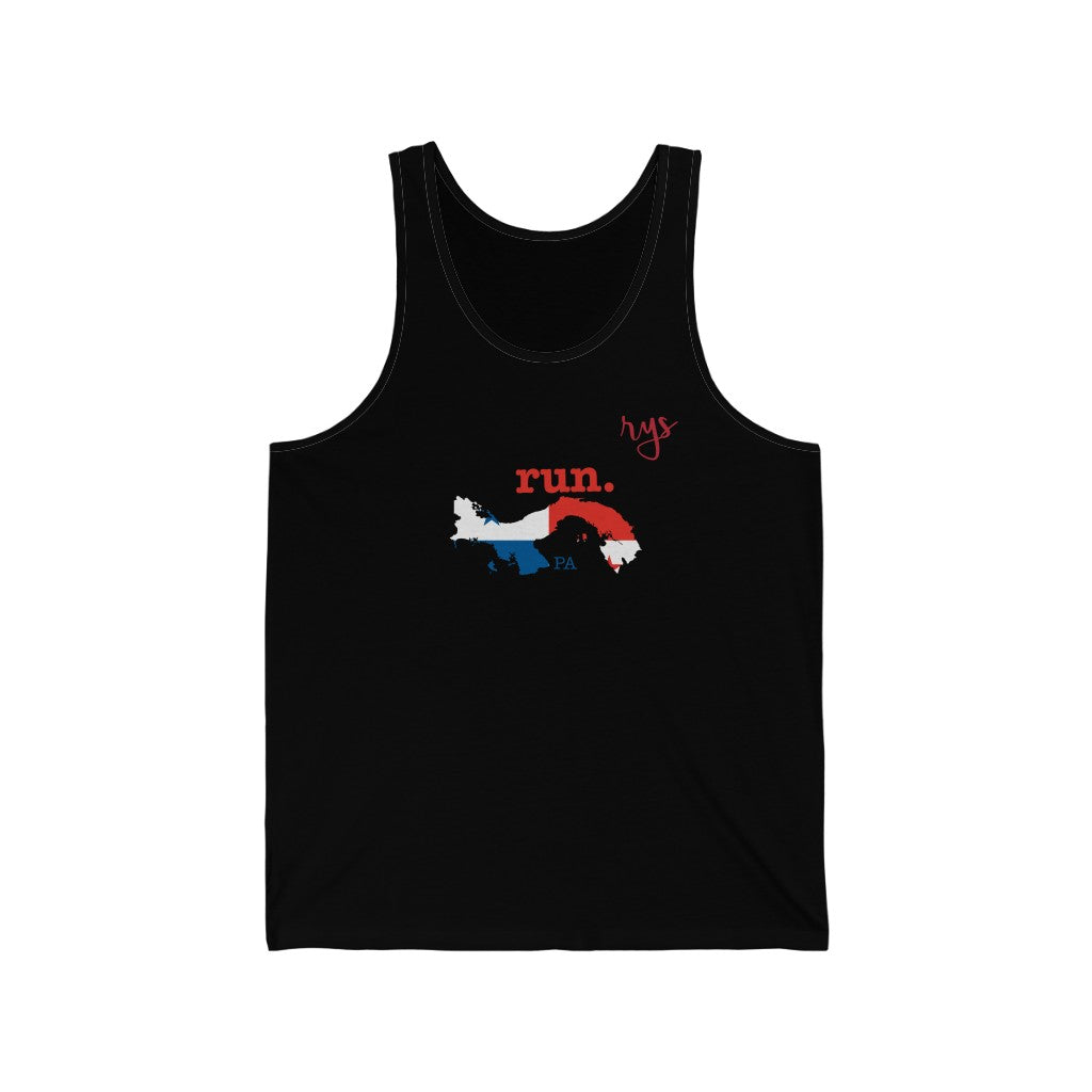 Run Panama Men's / Unisex Tank Top (Flag)