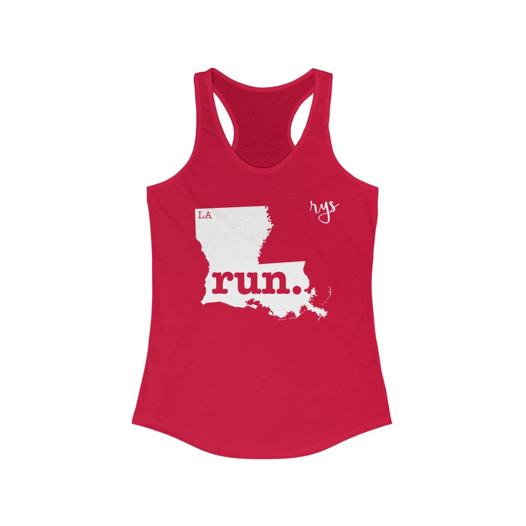 Run Louisiana Women's Racerback Tank (Solid)