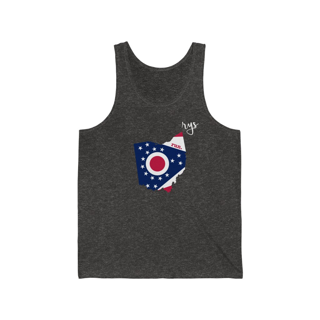 Run Ohio Men's / Unisex Tank Top (Flag)