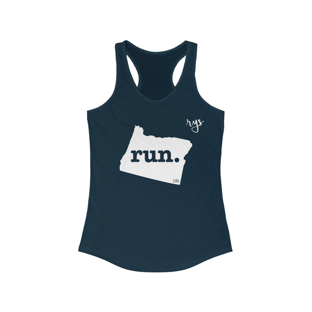 Run Oregon Women's Racerback Tank (Solid)
