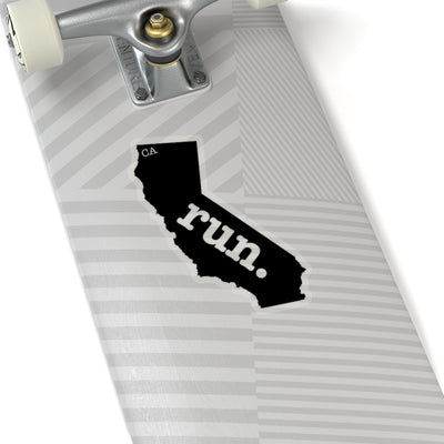 Run California Stickers (Solid)