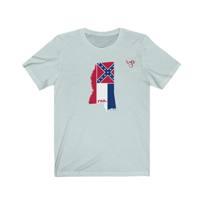 Run Mississippi Men's / Unisex T-Shirt (Flag)