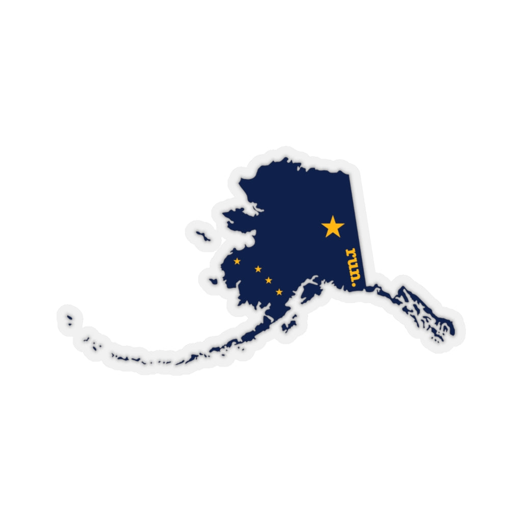 Run Alaska Stickers (Flag)