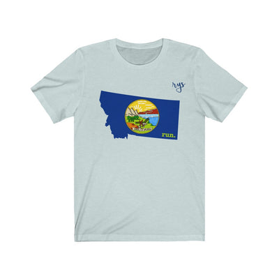 Run Montana Men's / Unisex T-Shirt (Flag)
