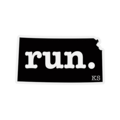 Run Kansas Stickers (Solid)