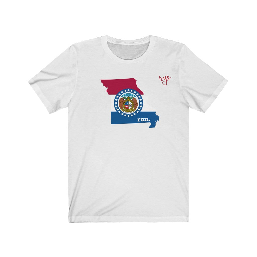 Run Missouri Men's / Unisex T-Shirt (Flag)
