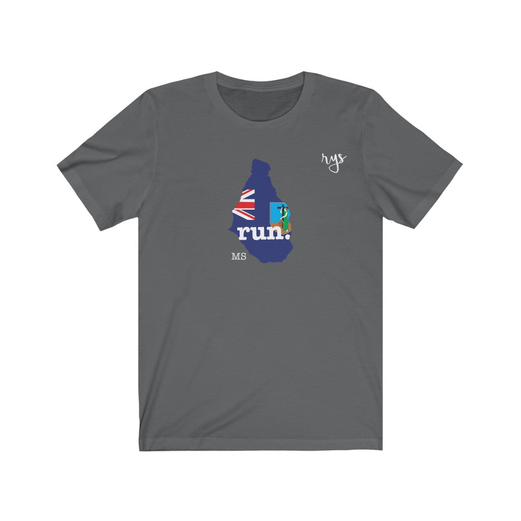 Run Montserrat Men's / Unisex T-Shirt (Flag)