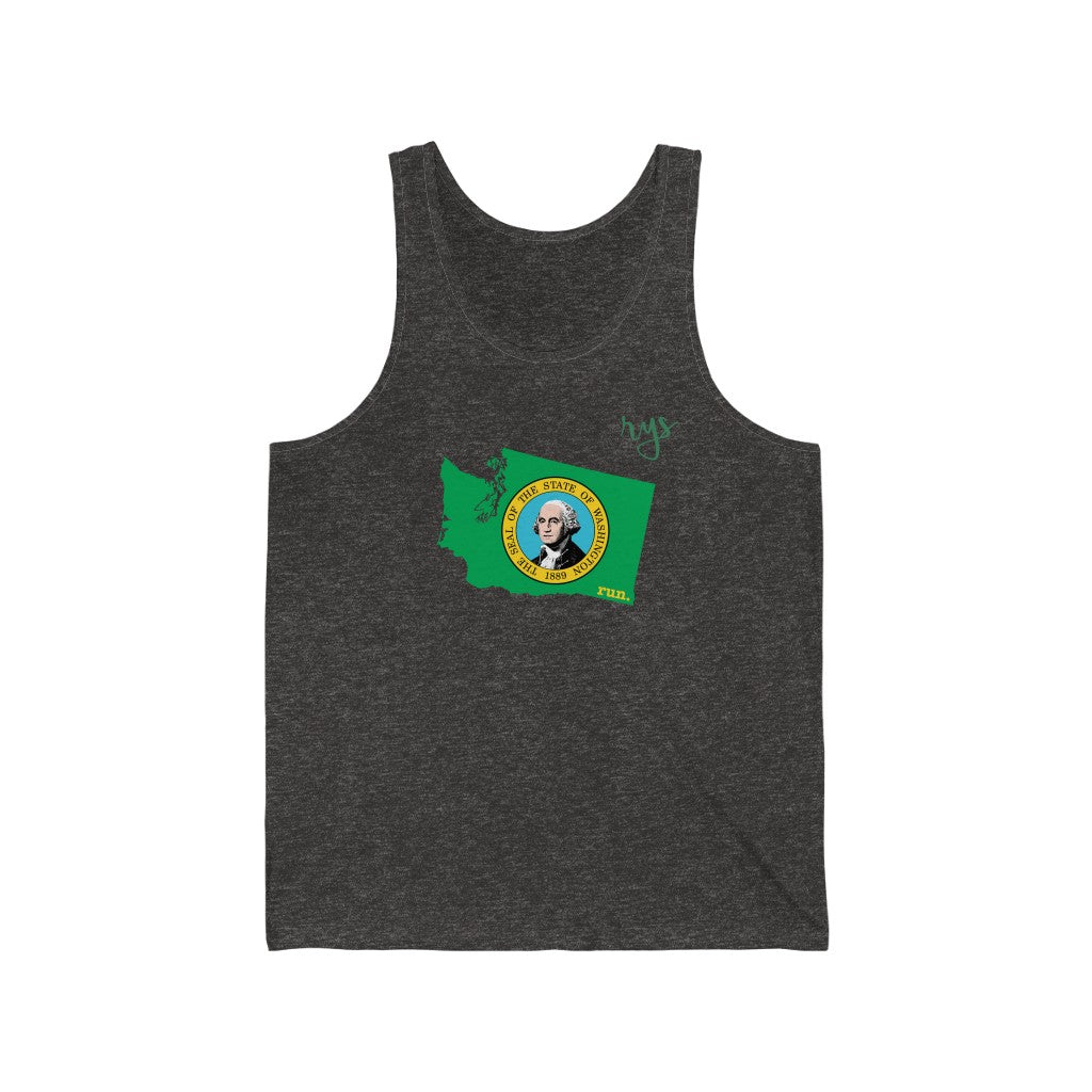 Run Washington Men's / Unisex Tank Top (Flag)