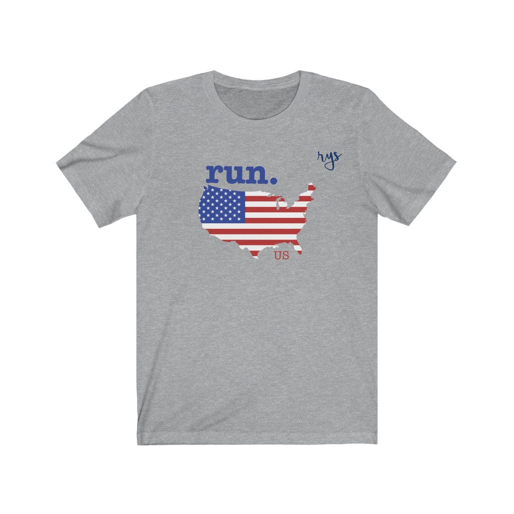 Run United States Men's / Unisex T-Shirt (Flag)
