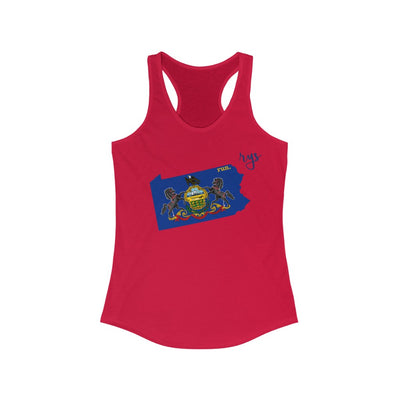 Run Pennsylvania Women's Racerback Tank (Flag)