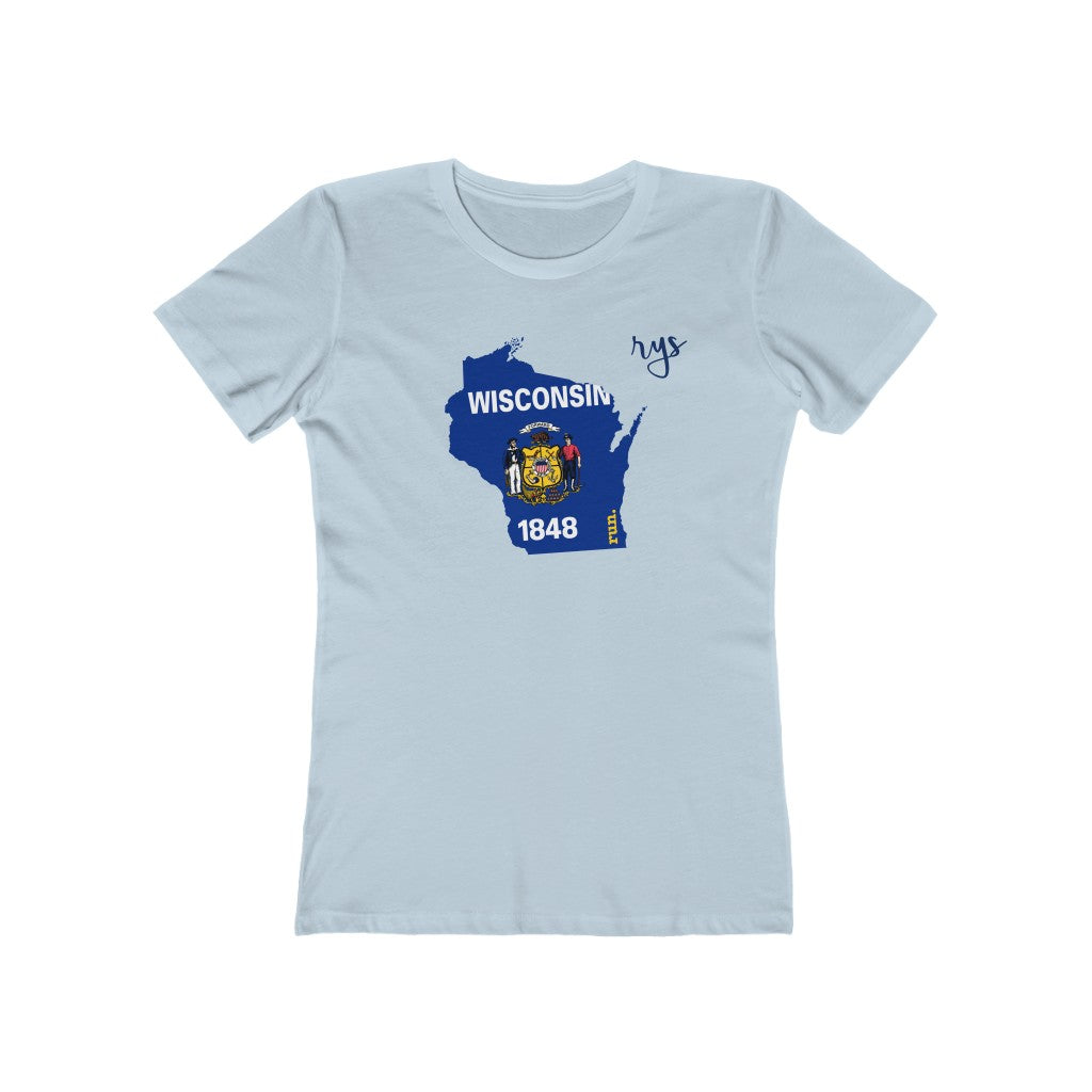 Run Wisconsin Women’s T-Shirt (Flag)