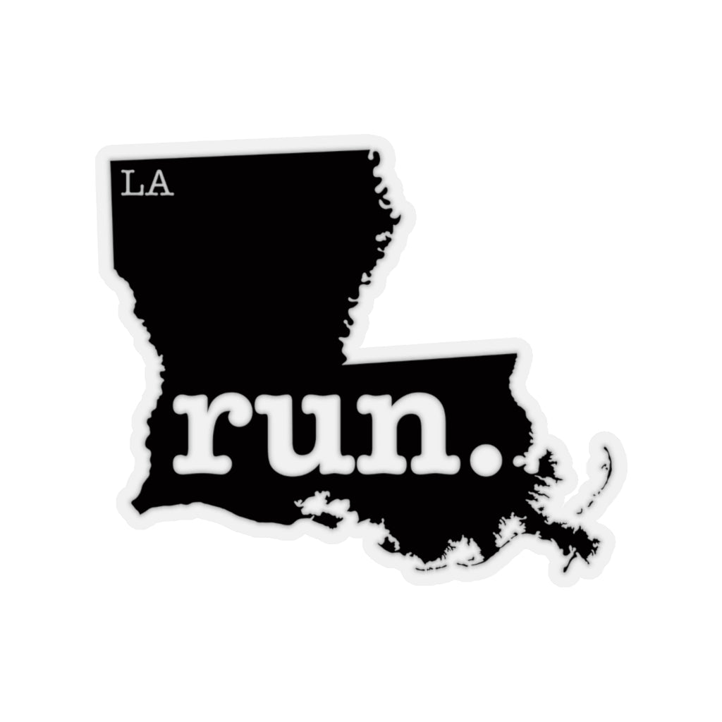 Run Louisiana Stickers (Solid)
