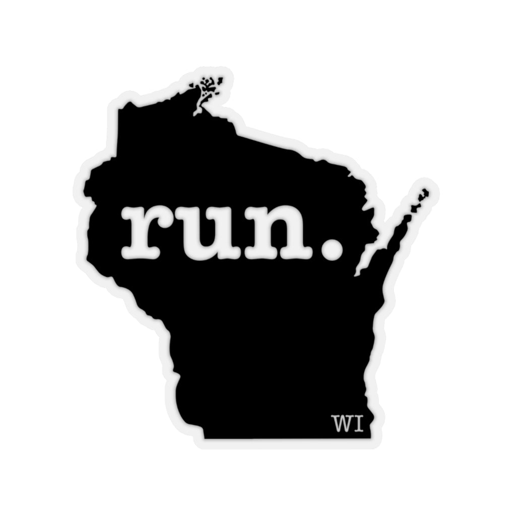 Run Wisconsin Stickers (Solid)